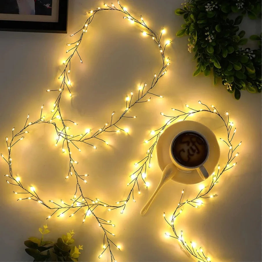 6M-42M LED Fairy Lights Cluster Firecracker String Holiday Wreath Terrace Home Birthday Christmas Tree Decorative Lamp